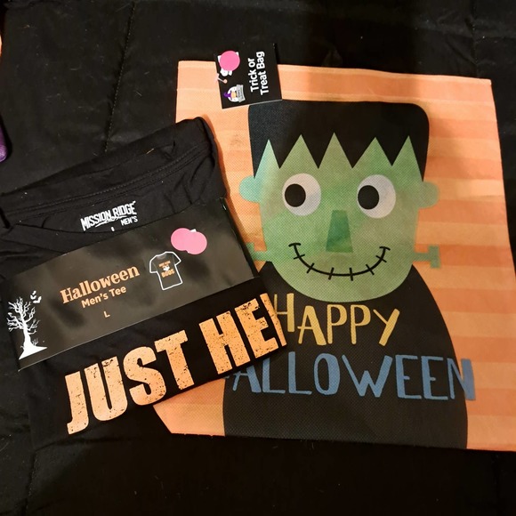 Halloween SALE! NWT- Sz L - Just Here for the Boos T-shirt with Bag - Picture 3 of 8
